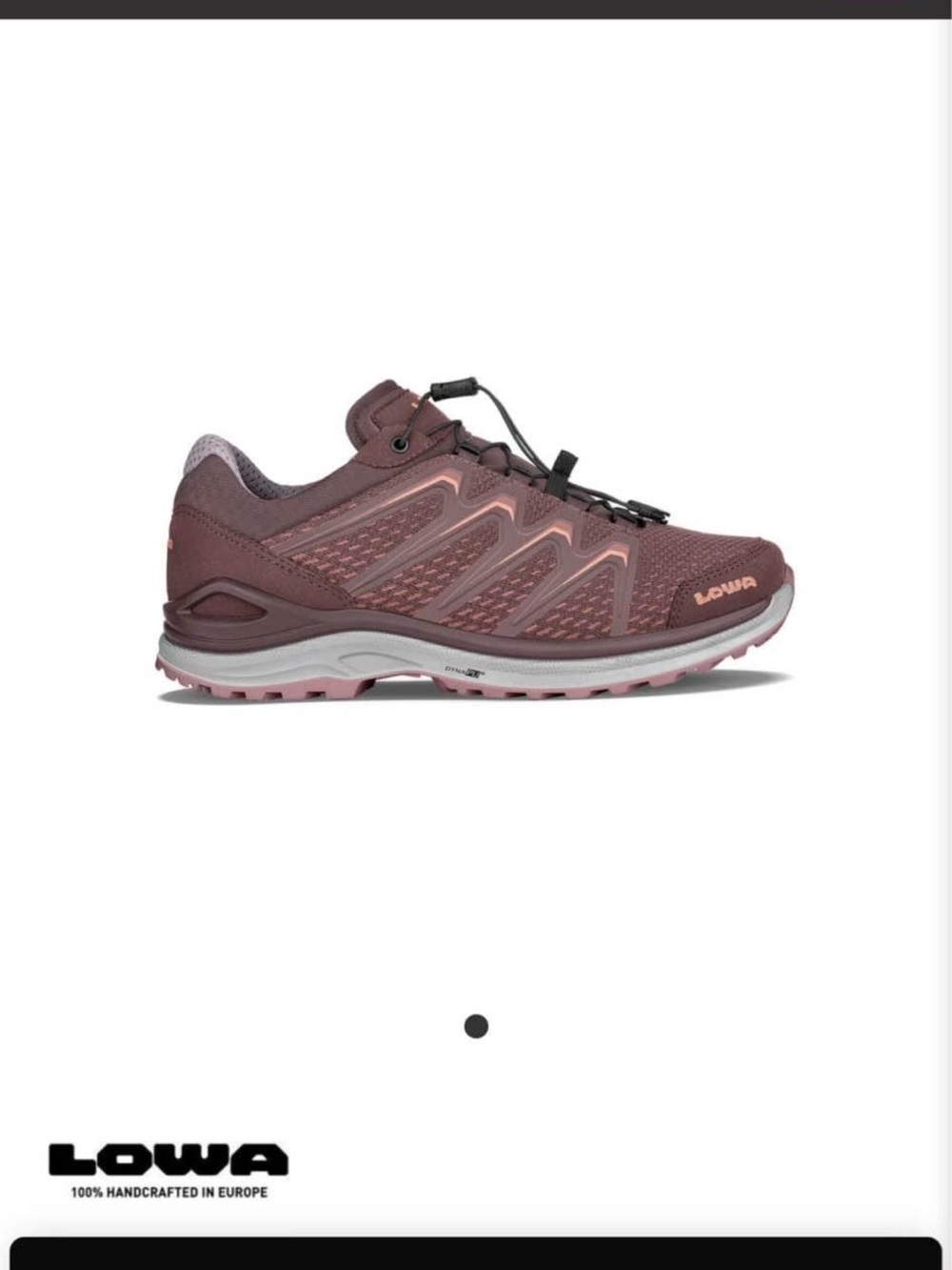 LOWA Women's Maroon Trail Runner Shoe - Lightweight Hiking Sneaker - New